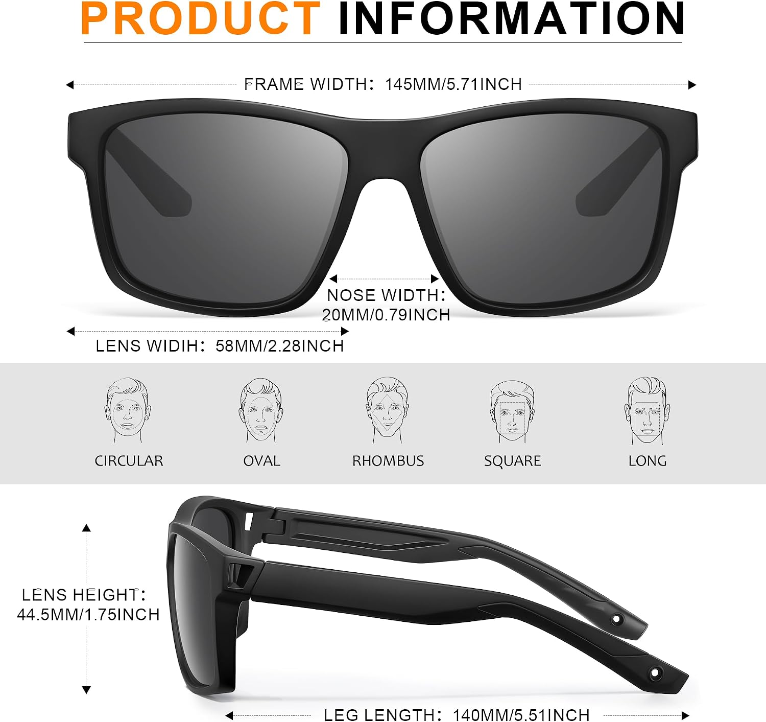 Sunglasses Men Polarized Sunglasses for Mens & Womens UV400 Driving Sports Fishing Cycling Running Outdoor Sunglasses